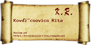 Kovácsovics Rita névjegykártya